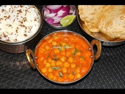 Pressure Cooked Chole - Chana Masala - Chickpea Curry Video Recipe | Bhavna's Kitchen