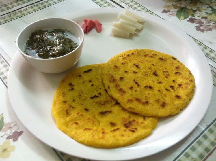 Sarson Ka Saag & Makki Ki Roti Recipe - Punjabi Recipe [In Hindi With English Subtitles]