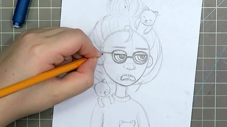 Sketching & Inking - "I'm Not Interested"