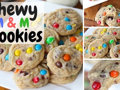 Soft n Chewy M&M Cookies~ Homemade easy recipe!