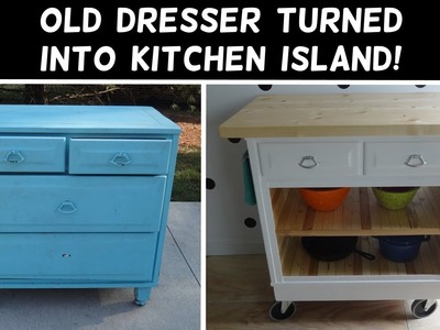 Turn a Dresser Into a Kitchen Island!