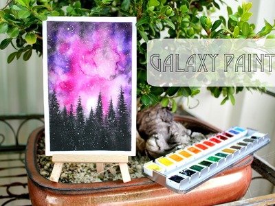 WATERCOLOR GALAXY FOREST  Speed Painting | artbybee7 |