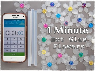 1 Minute Art Hot Glue FLOWERS ♡ Maremi's Small Art ♡
