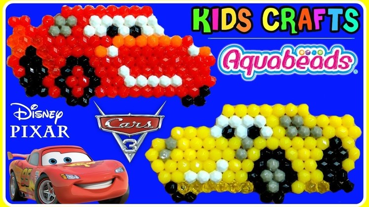 CARS 3 Aqua Beads Like Beados Lightning McQueen & Cruz Ramirez Disney Pixar Simple Craft Playset