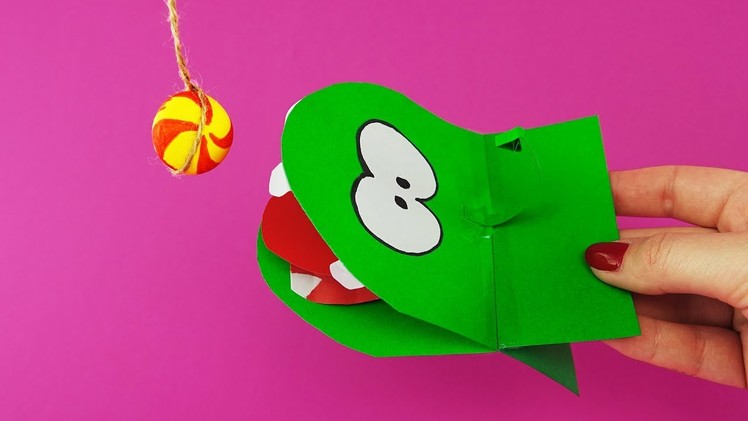 Cut the Rope Om Nom from Paper Tutorial fro Kids | How to make Om Nom