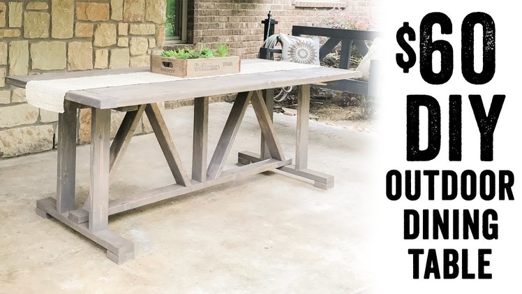 DIY $60 Outdoor Dining Table