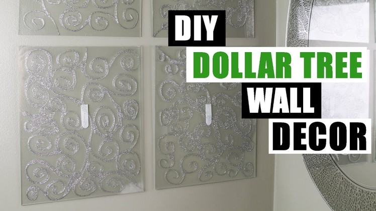 DIY DOLLAR TREE GLAM WALL DEDCOR Dollar Store DIY Bling Wall Decor DIY Dollar Tree Glam Home Decor