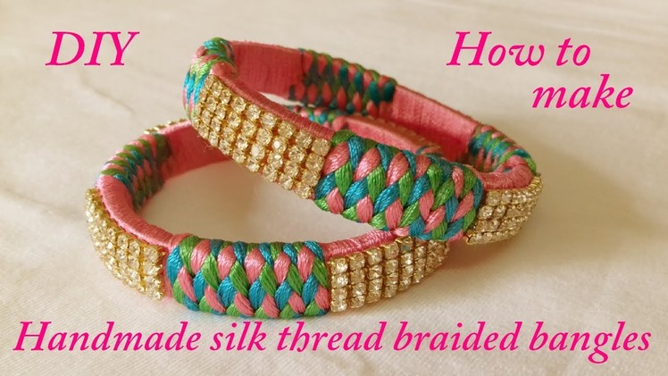 DIY || how to make Designer silk thread bangles at home || silk thread bridal bangles tutorials
