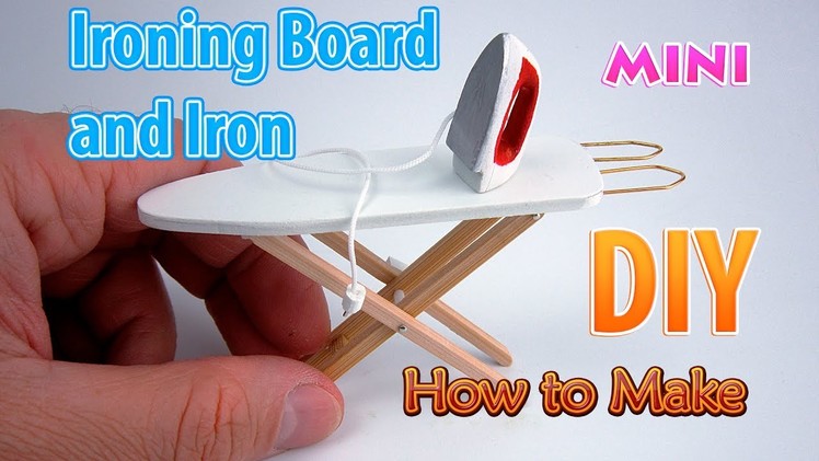 DIY Miniature Iron and Ironing Board | DollHouse | No Polymer Clay!