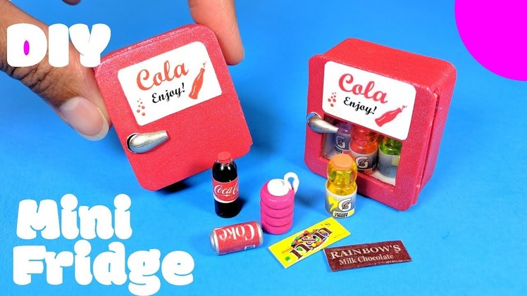 DIY Miniature Refrigerator & Easy Snacks.Drinks - Doll Mini Fridge