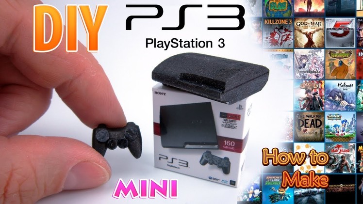 DIY Miniature Sony PlayStation 3 | DollHouse | No Polymer Clay!