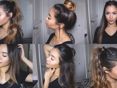 EASY + CUTE HAIRSTYLES FOR SCHOOL UNDER 5 MINUTES! | Maria Bethany