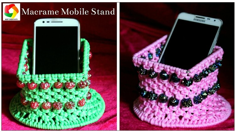 Easy Mobile Holder| DIY Macrame Mobile Stand| Cellphone stand