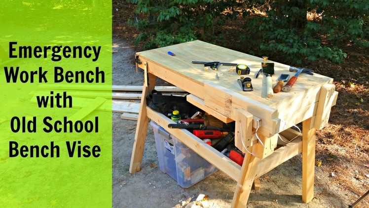 Emergency Work Bench with Old School Bench Vise