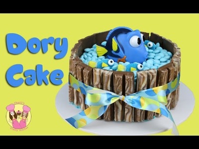 FINDING DORY KIT KAT CAKE - with m&ms and baby dory! Kids birthday cake