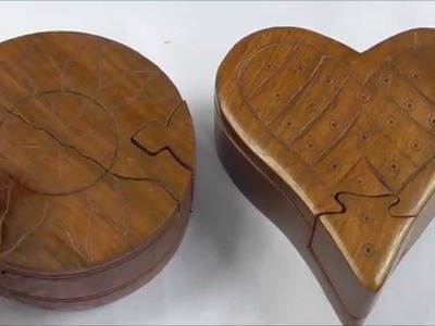 Handmade Indian Puzzle Boxes with Hidden Compartment