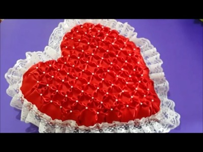 Heart shaped pillow (smocking technique)