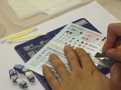 How to apply water slide decals to Gundam model kit