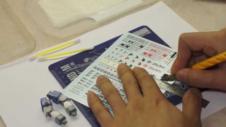 How to apply water slide decals to Gundam model kit