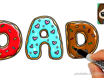 How to Draw Donuts for Dad Easy