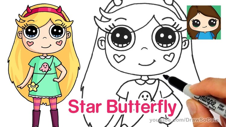How to Draw Star Butterfly Easy | Star vs. the Forces of Evil