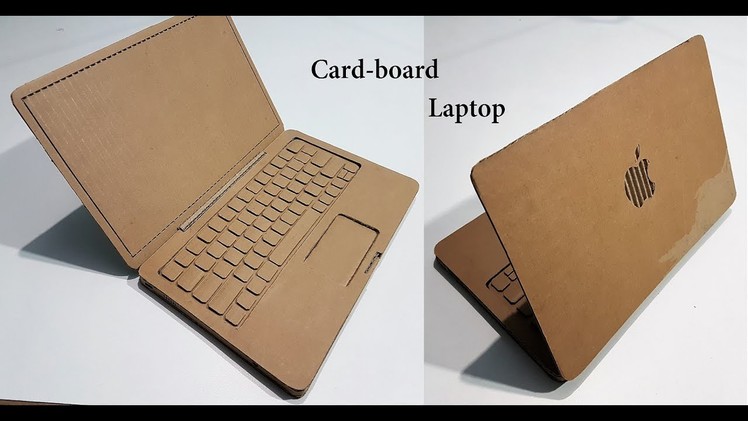How to Make A laptop with Cardboard : Apple laptop