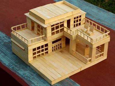 How to Make a Modern Popsicle Sticks House