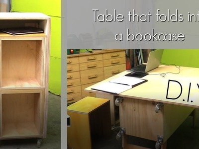 How to make a table that folds into a bookcase | Plywood project