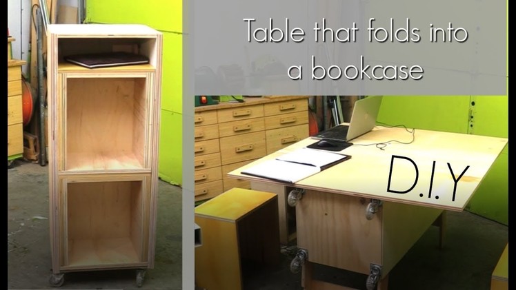 How to make a table that folds into a bookcase | Plywood project