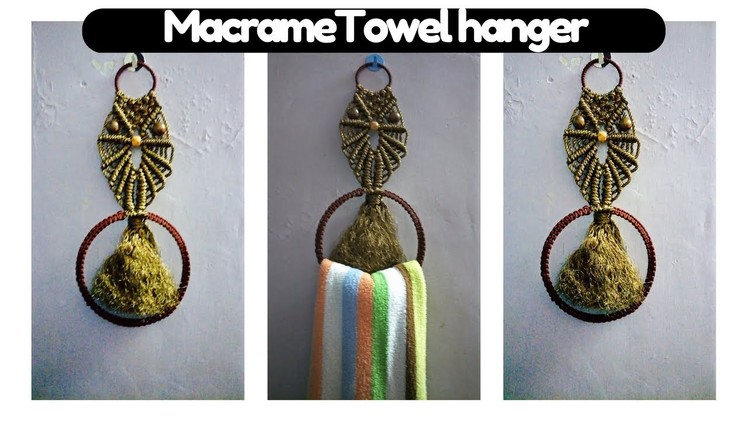 How to make easy macrame Owl. Towel hanger | macrame Art |Easy tutorial in hindi