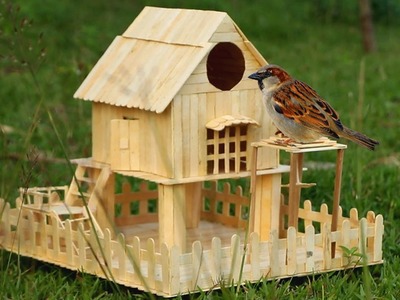 How to Make Popsicle Stick House for Bird