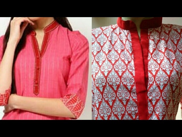 churidar collar neck stitching