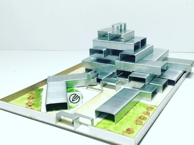 MODEL MAKING OF MODERN ARCHITECTURE building using STAPLES.