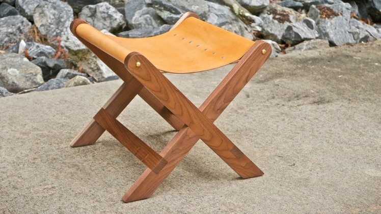 Modern Walnut and Leather Stool | How To Build - Woodworking