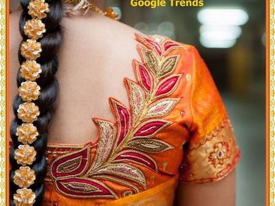 Multi color Embroidery, thread work, designer silk, cotton saree blouses for women