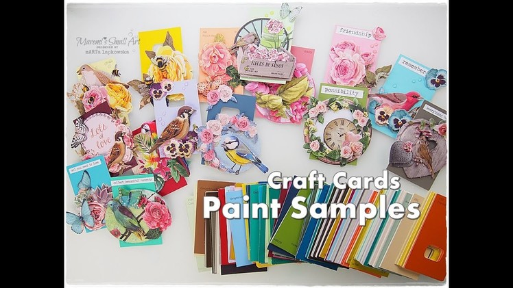 Paint Samples DIY Craft Cards ♡ Maremi's Small Art ♡
