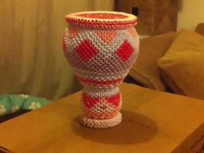 Pink 3D Origami Vase