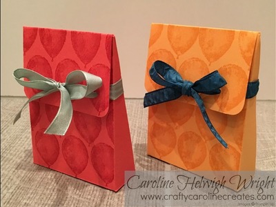 Wedge shaped gift box using Balloon Builder Stamp Set from Stampin' Up