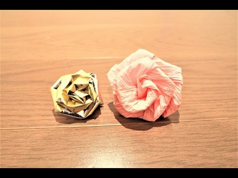 1分鐘快速摺出玫瑰花 手作紙玫瑰Make A Paper Rose in 1 Minute