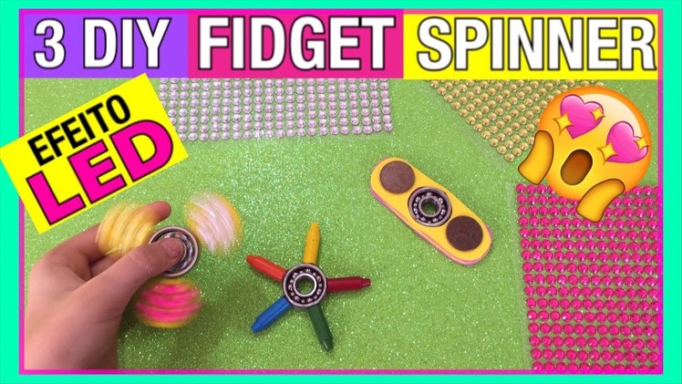 3 DIY FIDGET SPINNER Hand Spinner como fazer  - HOW TO MAKE A FIDGET SPINNER | NICOLE DUMER