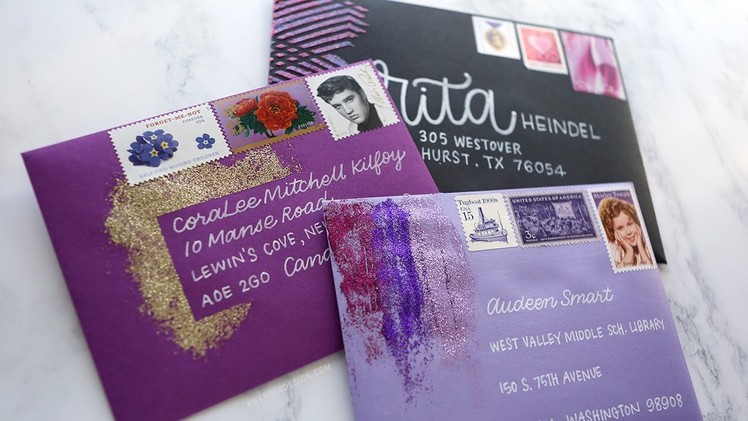 3 Ways to Add Glitter Paste to Envelopes