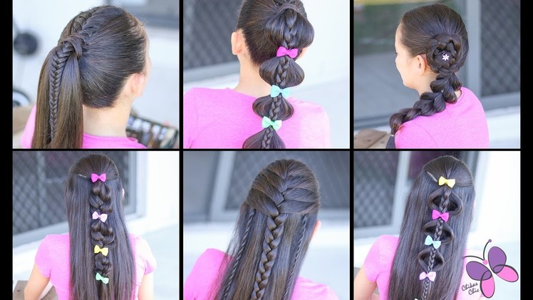 6 Hairstyles for the Week! | Easy Hairstyles | Hairstyles for School | Cute Girly Hairstyles