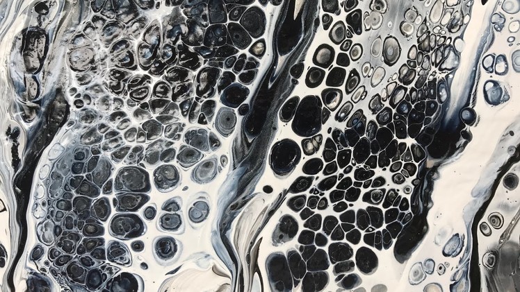 Acrylic Pour Painting: Easy Swipe Technique In Classic Black & White