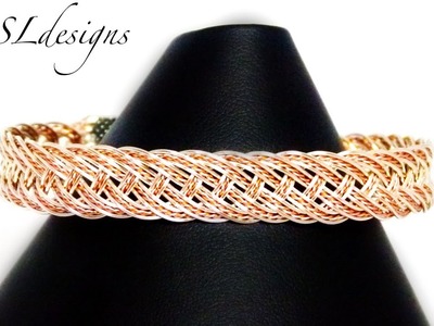 Alternating fishtail wirework bracelet