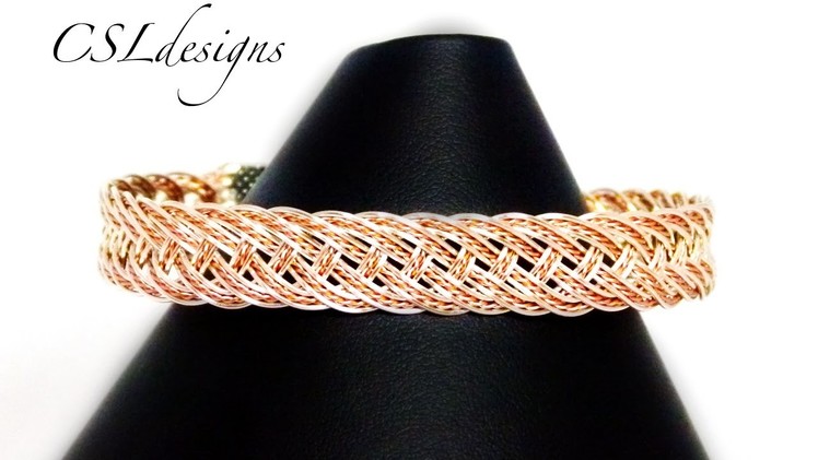 Alternating fishtail wirework bracelet