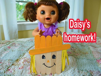 Baby Alive School- Daisy Makes A Scarecrow For The Fall Festival! - baby alive goes to school