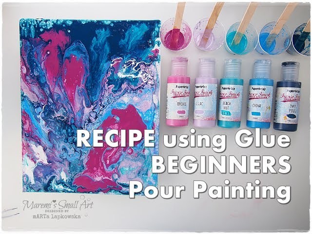 Basic RECIPE Acrylic Pour Painting for BEGINNERS with CELLS ♡ Maremi's Small Art ♡