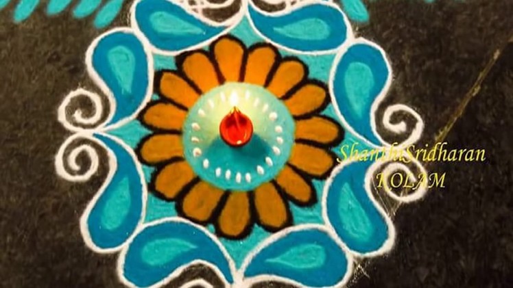 Beautiful Rangoli Part 4 || simple rangoli designs without dots ||  rangoli designs with flowers