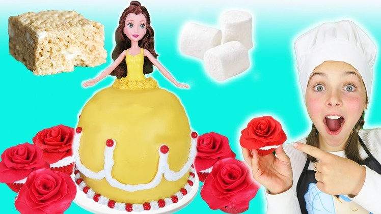 Beauty And The Beast Princess Belle Rice Krispy Dress Cake Kids Cooking Marshmallow Dessert Recipes