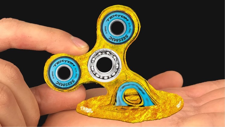 DIY Gold Fidget Spinner MELTS IN YOUR HAND!